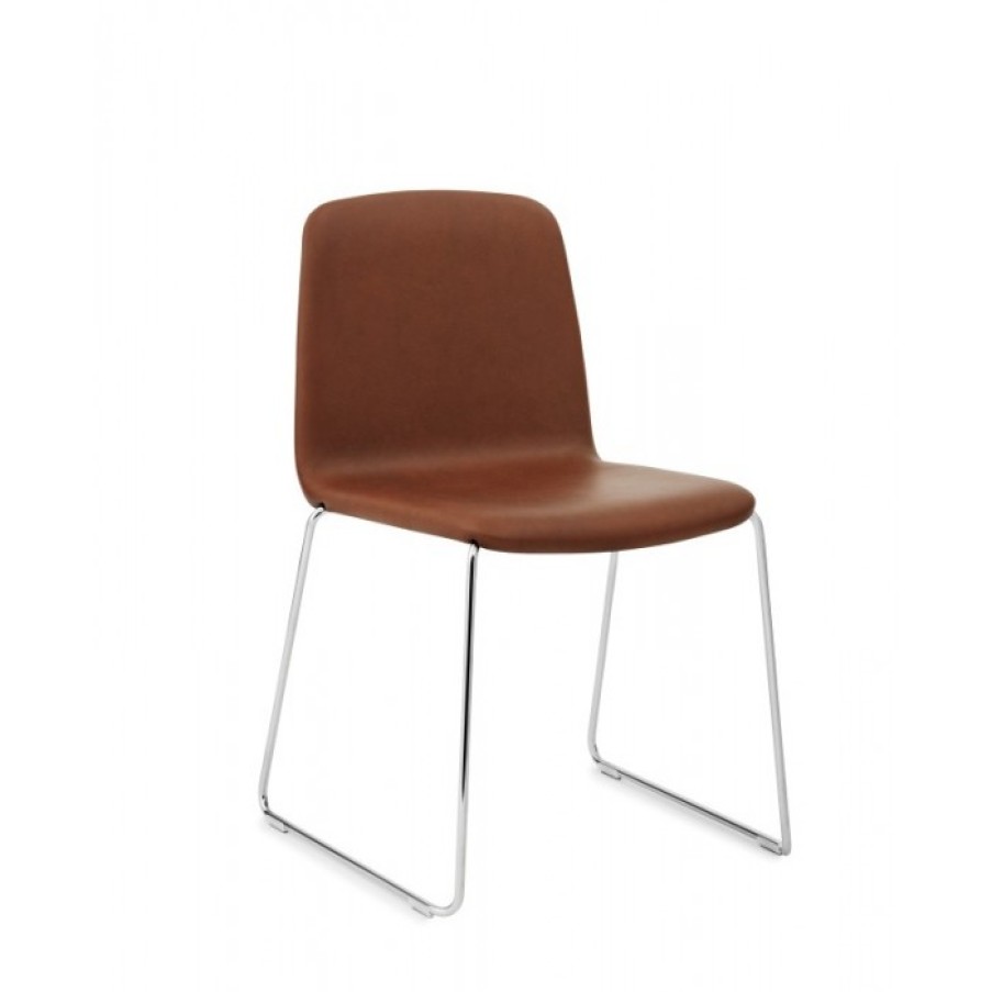 Meubelen Meubelen Stoelen | Normann Copenhagen Just Stoel Per Set Van 4 Leder Cm 53 X 53 X H79