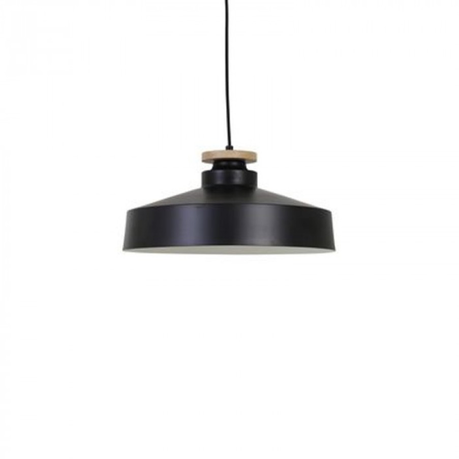 Verlichting Hanglampen | L & L Neda Hanglamp Zwart Cm Dia40 X H18