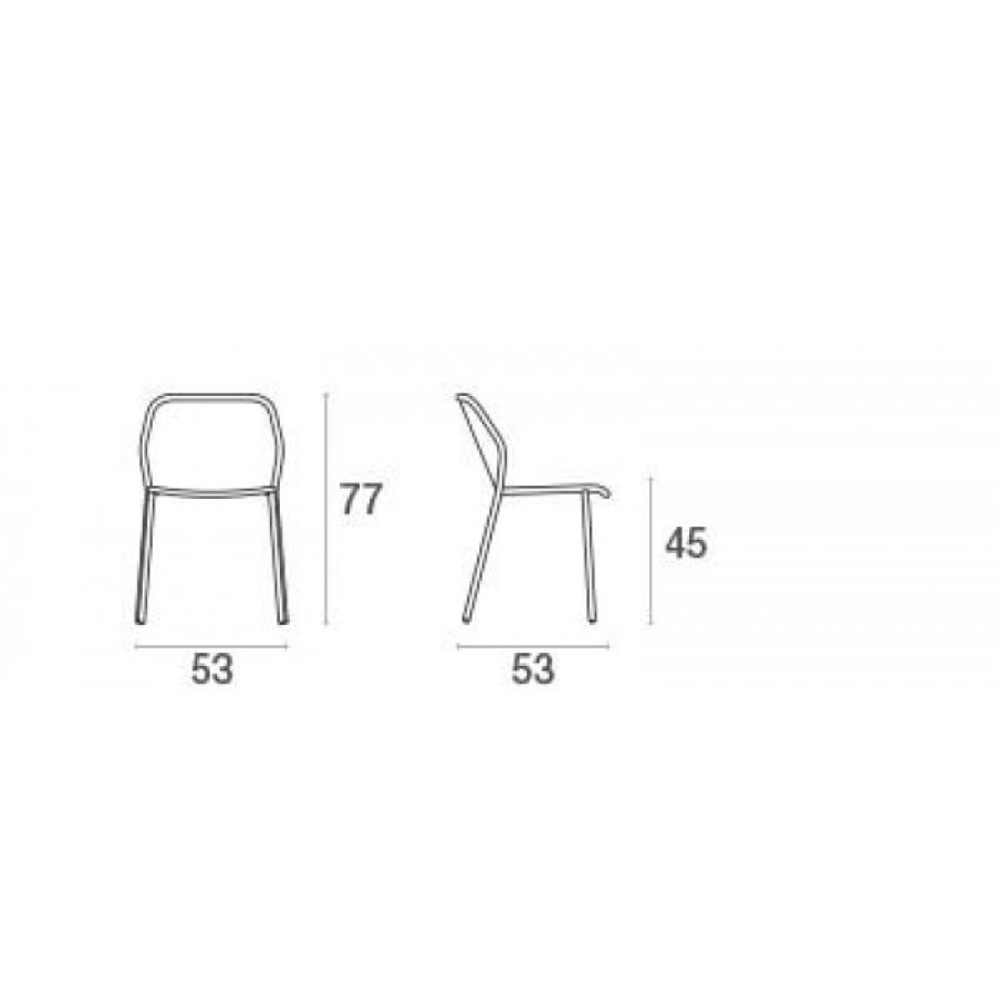 Tuin Tuin Stoelen | Emu Darwin Stoel Set Van 4 Cm 53 X 54 X H77