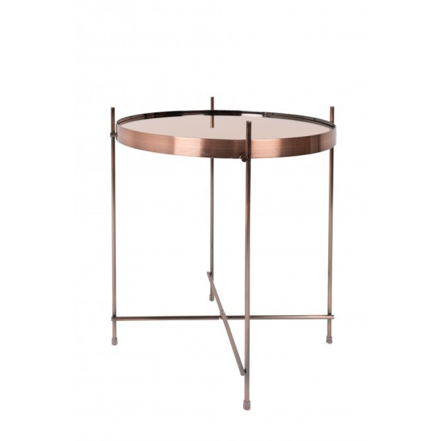 Meubelen Meubelen Bijzet- En Salontafels | Zuiver Cupid Tafel Small Koper Cm Dia45 X H45