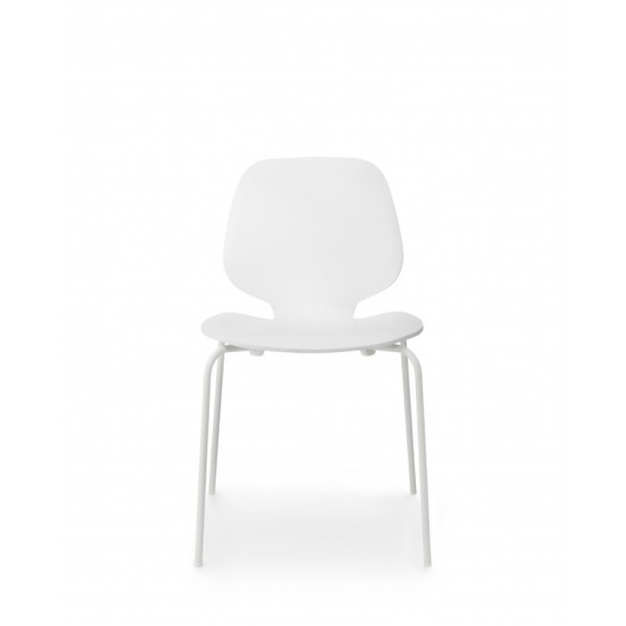 Meubelen Meubelen Stoelen | Normann Copenhagen My Chair Per Set Van 4 Wit/Wit Cm 50 X 53 X H80