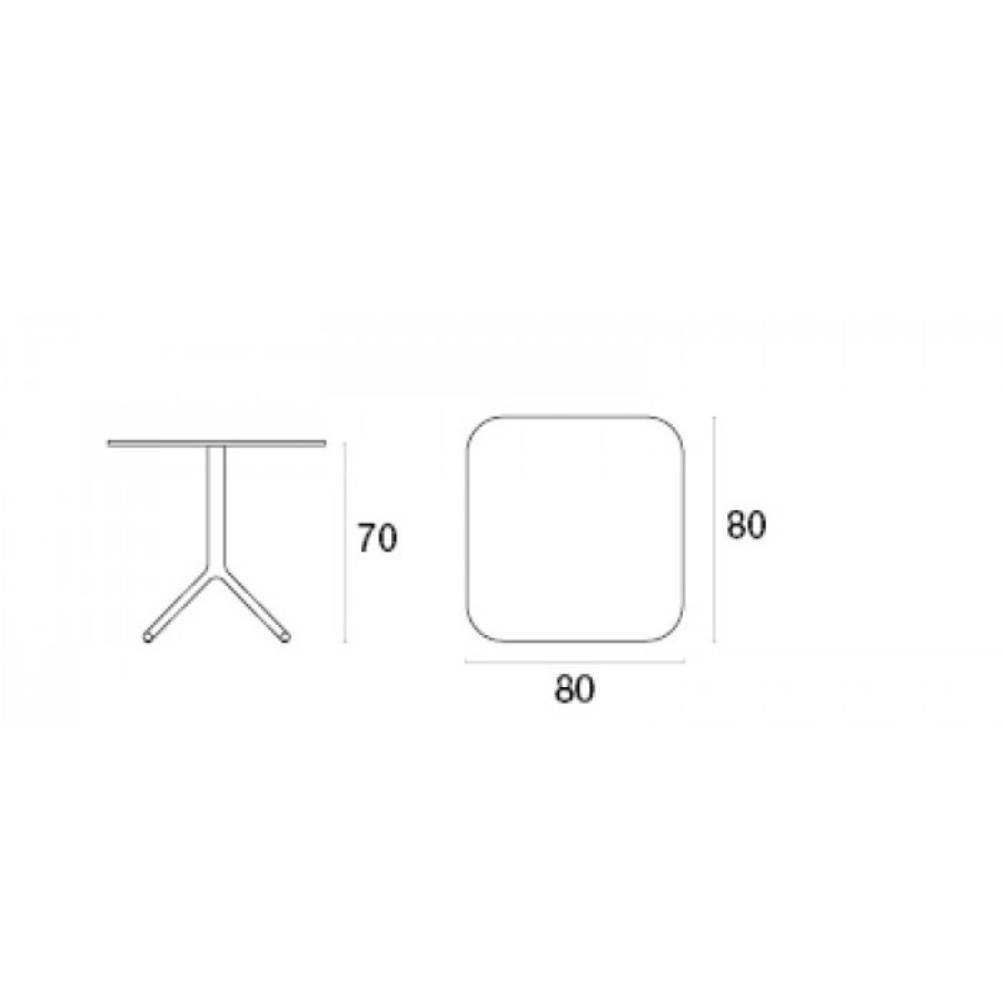 Tuin Tuin Eettafels | Emu Grace Tafel Cm 80 X 80 X H74