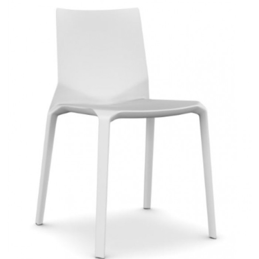 Meubelen Meubelen Stoelen | Kristalia Plana Stoel Set Van 4 Wit Cm 49 X 53 X H79