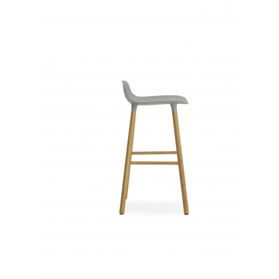 Meubelen Meubelen Barstoelen | Normann Copenhagen Form Barstoel Eiken Poten Set Van 2 Cm 42,2 X 40,8 X H77