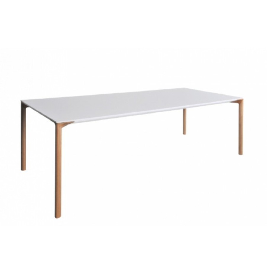 Meubelen Meubelen Eettafels | Kristalia Boiacca Tafel Eik/Wit Cm 240 X 100