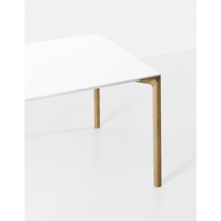 Meubelen Meubelen Eettafels | Kristalia Boiacca Tafel Eik/Wit Cm 240 X 100