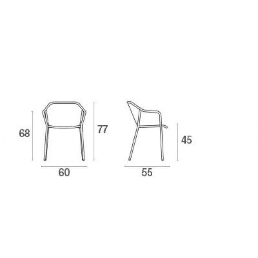 Tuin Tuin Stoelen | Emu Darwin Armstoel Set Van 4 Cm 60 X 55 X H77