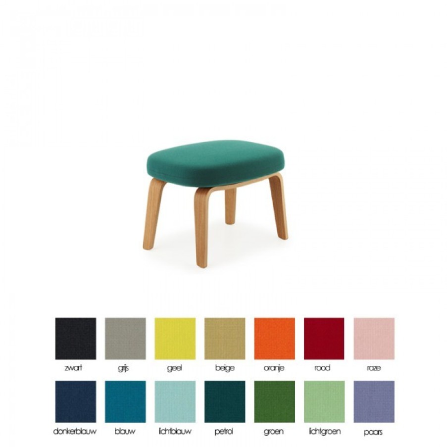 Meubelen Meubelen Relaxstoelen | Normann Copenhagen Era Lounge Voetenbank Onderstel Eik Cm 53 X 42 X H39