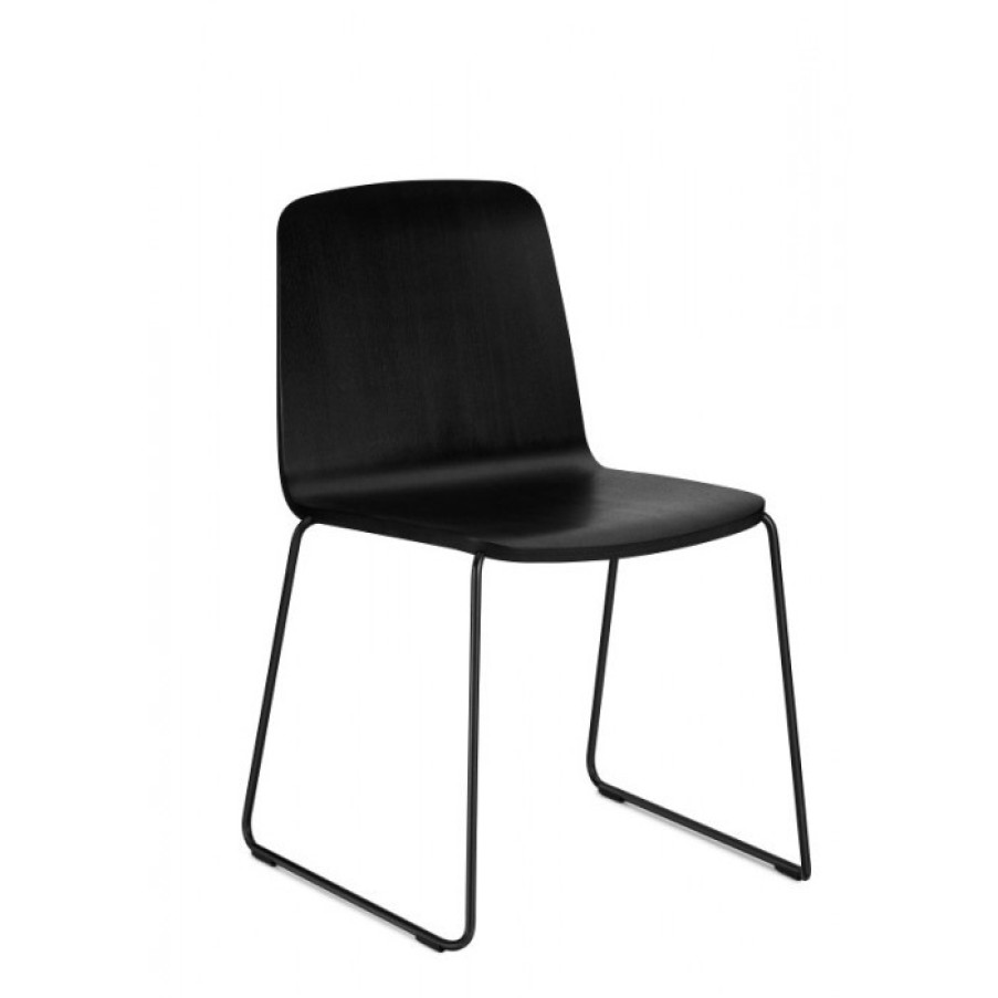 Meubelen Meubelen Stoelen | Normann Copenhagen Just Stoel Per Set Van 4 Zwart/Zwart Cm 53 X 53 X H79