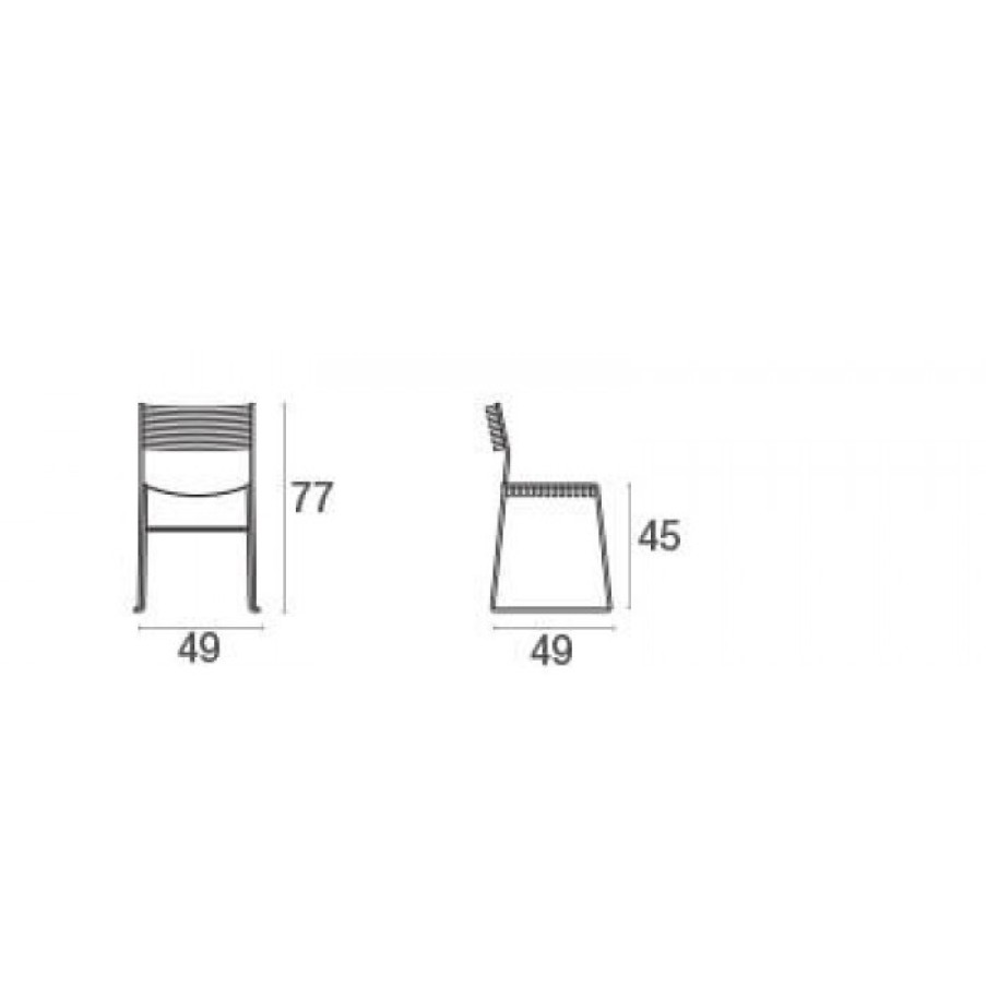 Tuin Tuin Stoelen | Emu Aero Stoel Set Van 2 Cm 49 X 49 X H77