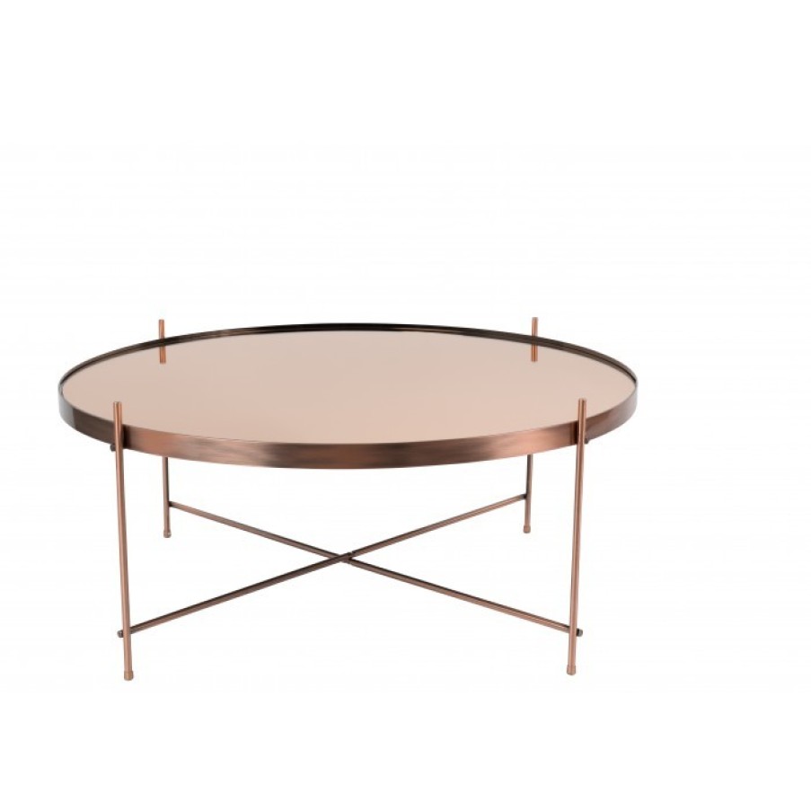 Meubelen Meubelen Bijzet- En Salontafels | Zuiver Cupid Tafel Xxlarge Koper Cm Dia82,5 X H35