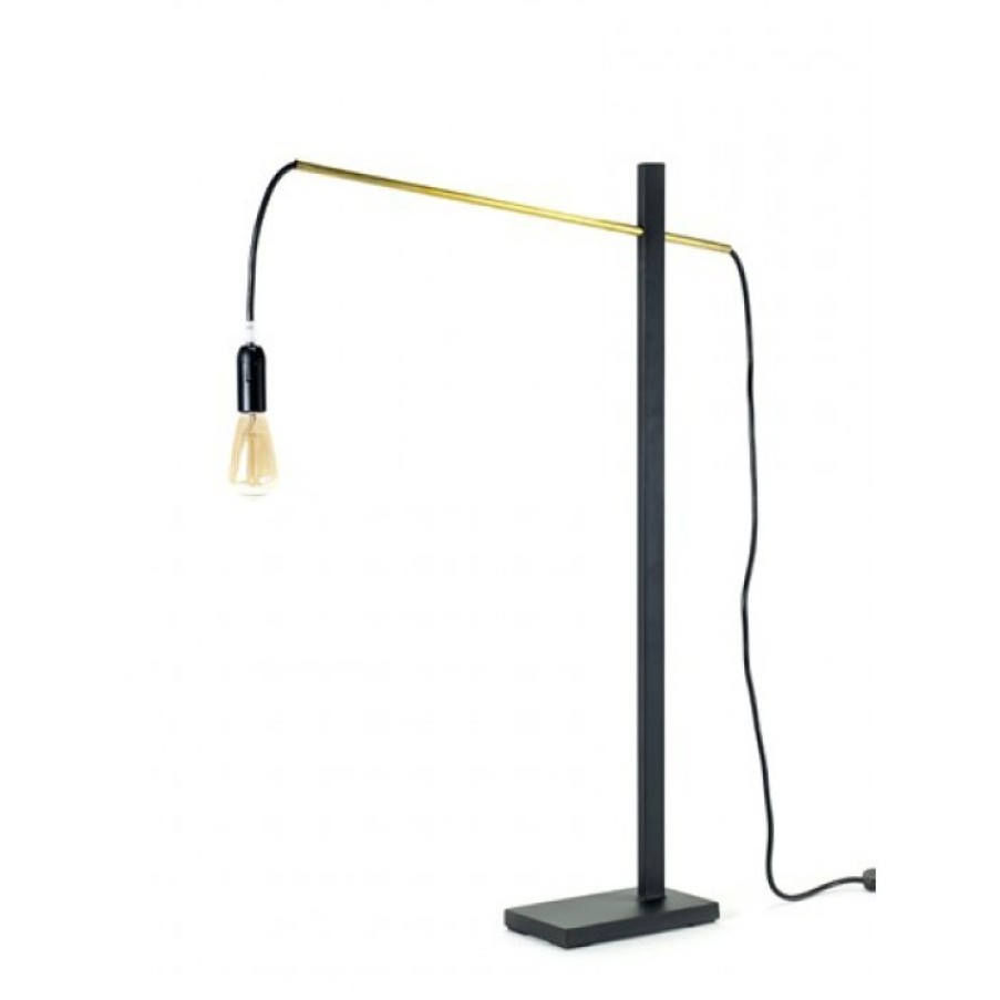 Ruimte Verlichting | Serax Flamingo Lamp Small Zwart/Messing Cm 50 X 10 X H73