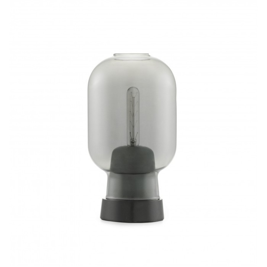 Verlichting Verlichting | Normann Copenhagen Amp Tafellamp Smoke/Zwart Cm Dia14 X H26,5