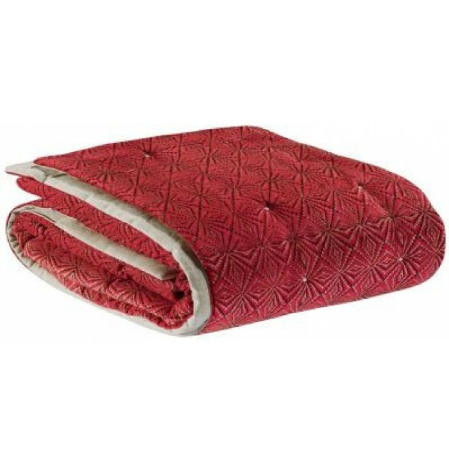 Textiel Textiel | Vivaraise Plaid Rosetta Cerise