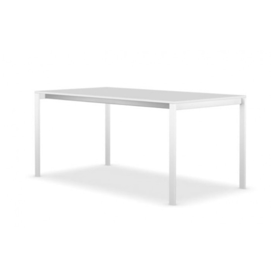 Meubelen Meubelen Eettafels | Kristalia Easy Tafel Wit Cm 80 X 123 X H75