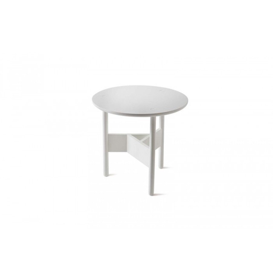 Meubelen Meubelen Bijzet- En Salontafels | Atipico Tafel Orbital Wit Rond Small Cm Dia50 X H45