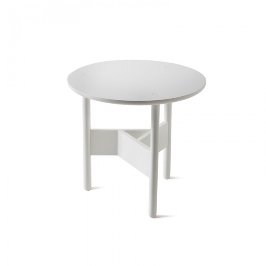 Meubelen Meubelen Bijzet- En Salontafels | Atipico Tafel Orbital Wit Rond Small Cm Dia50 X H45