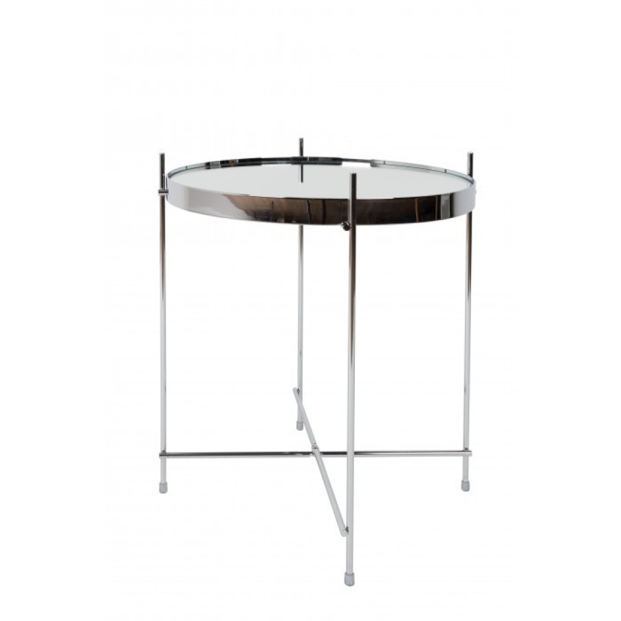 Meubelen Meubelen Bijzet- En Salontafels | Zuiver Cupid Tafel Small Chroom Cm Dia43 X H45