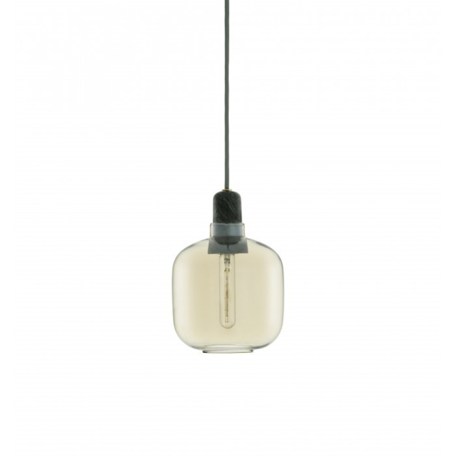 Verlichting Verlichting | Normann Copenhagen Amp Lamp Small Goud/Groen Cm Dia14 X H17