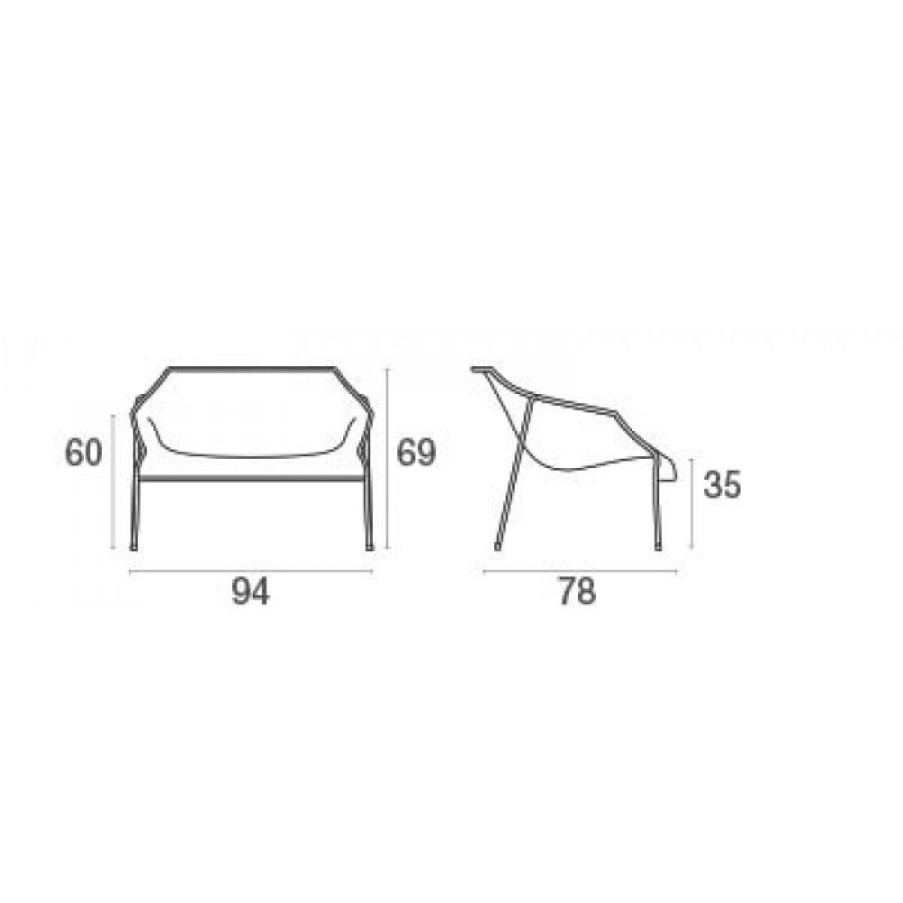 Tuin Tuin | Emu Heaven Loungestoel Set Van 2 Cm 94 X 78 X H69