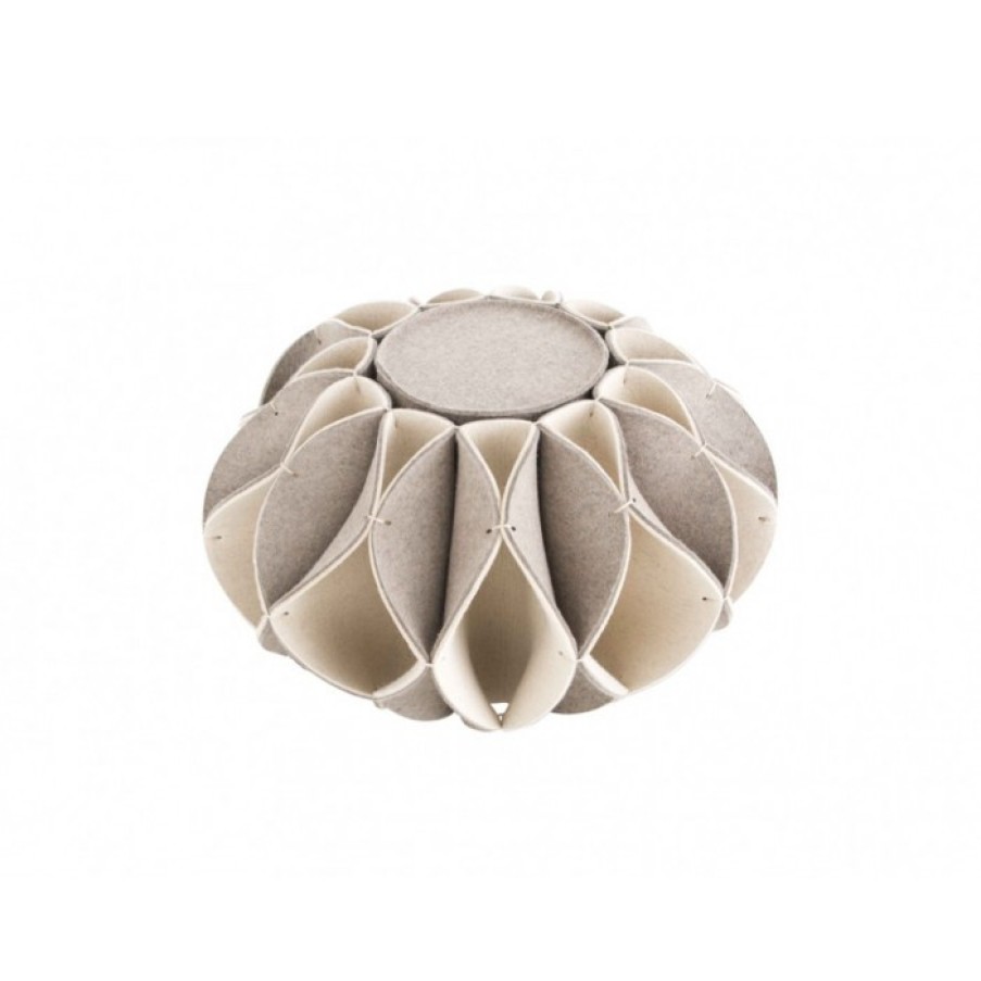 Meubelen Meubelen | Gan Ruff High Poef Beige Cm Dia70 X H40