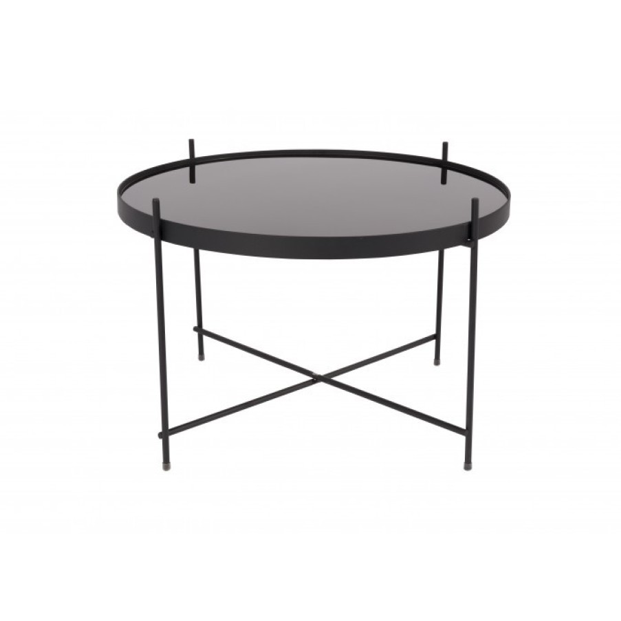 Meubelen Meubelen Bijzet- En Salontafels | Zuiver Cupid Tafel Large Zwart Cm Dia62,5 X H40