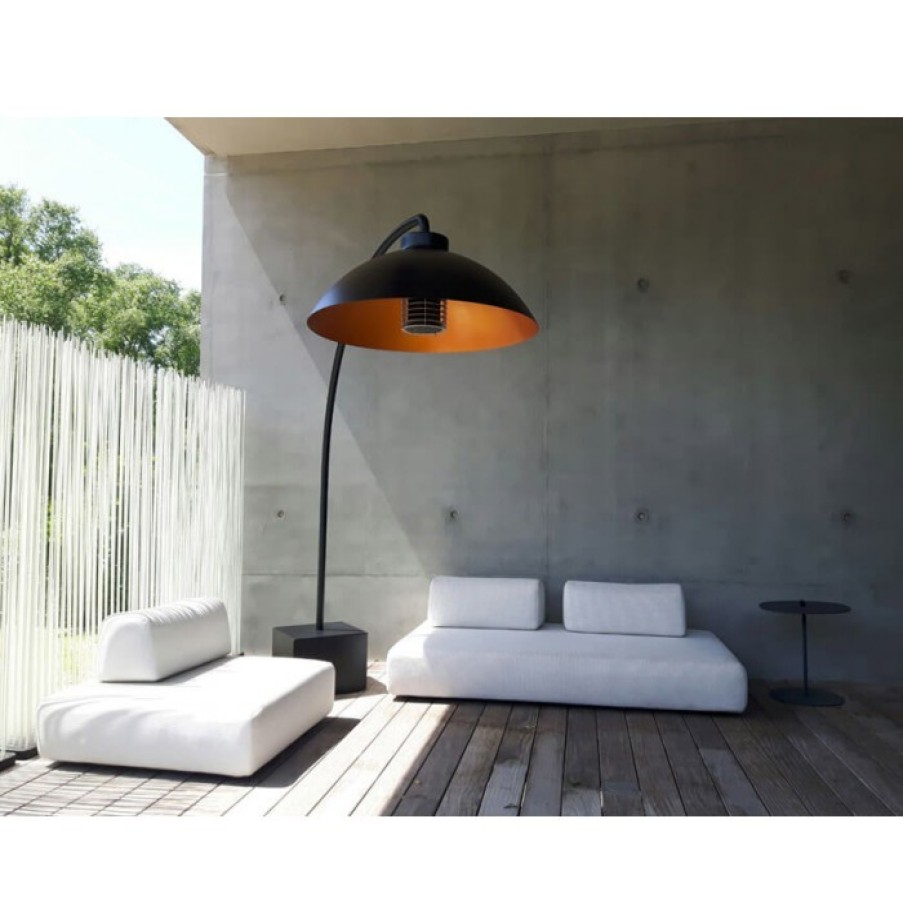 Verlichting Verlichting | Heatsail Dome Staanlamp Licht En Warmte Cm 225 X H235 Zwart