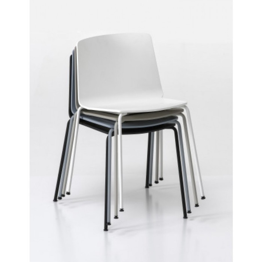 Meubelen Meubelen Stoelen | Kristalia Rama Stoel Wit Cm 54 X 54 X H75