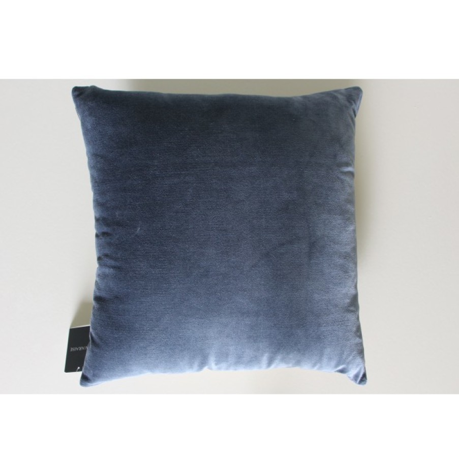 Textiel Textiel | Vivaraise Lisa Kussen Fluweel Blauw Cm 45 X 45