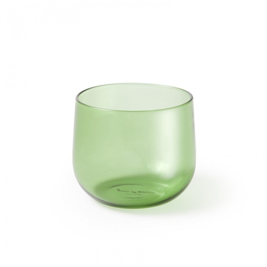 Deco Deco | Atipico Crudo Glas Per Set Van 4 Groen Klein Cm Dia9/8 X H7