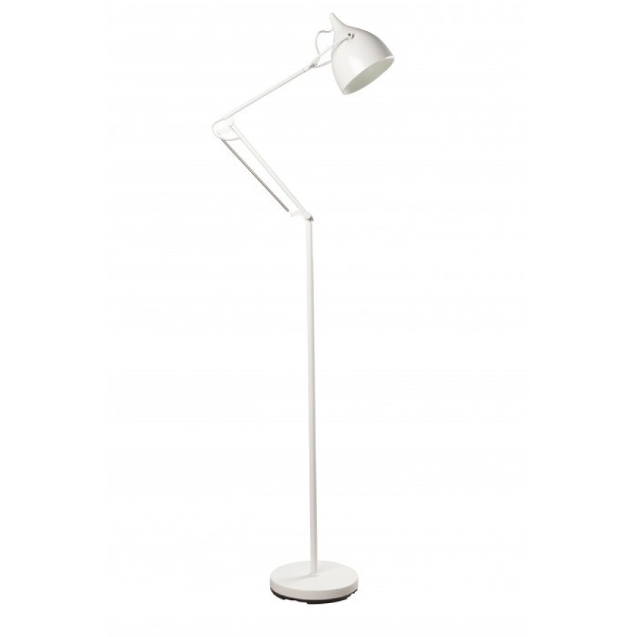 Verlichting Verlichting | Zuiver Reader Staande Lamp Wit Cm Dia25 X H137-167