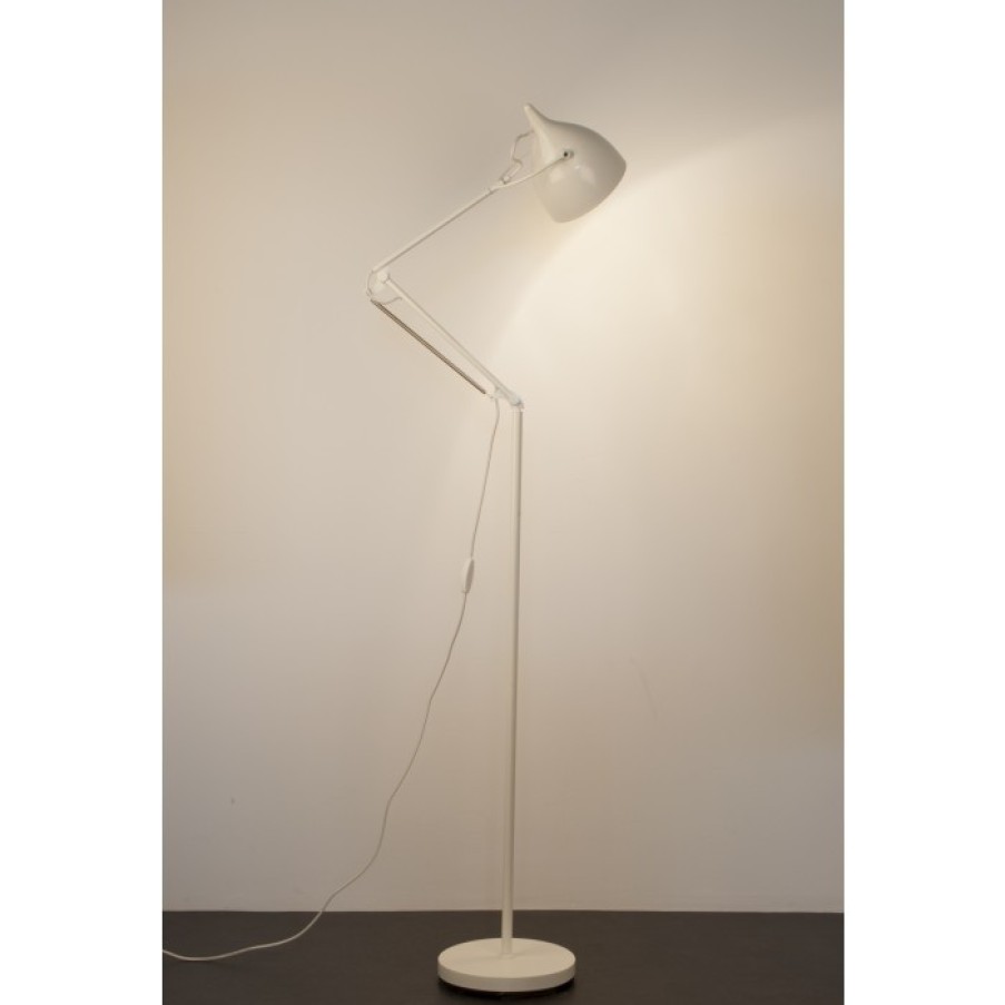 Verlichting Verlichting | Zuiver Reader Staande Lamp Wit Cm Dia25 X H137-167