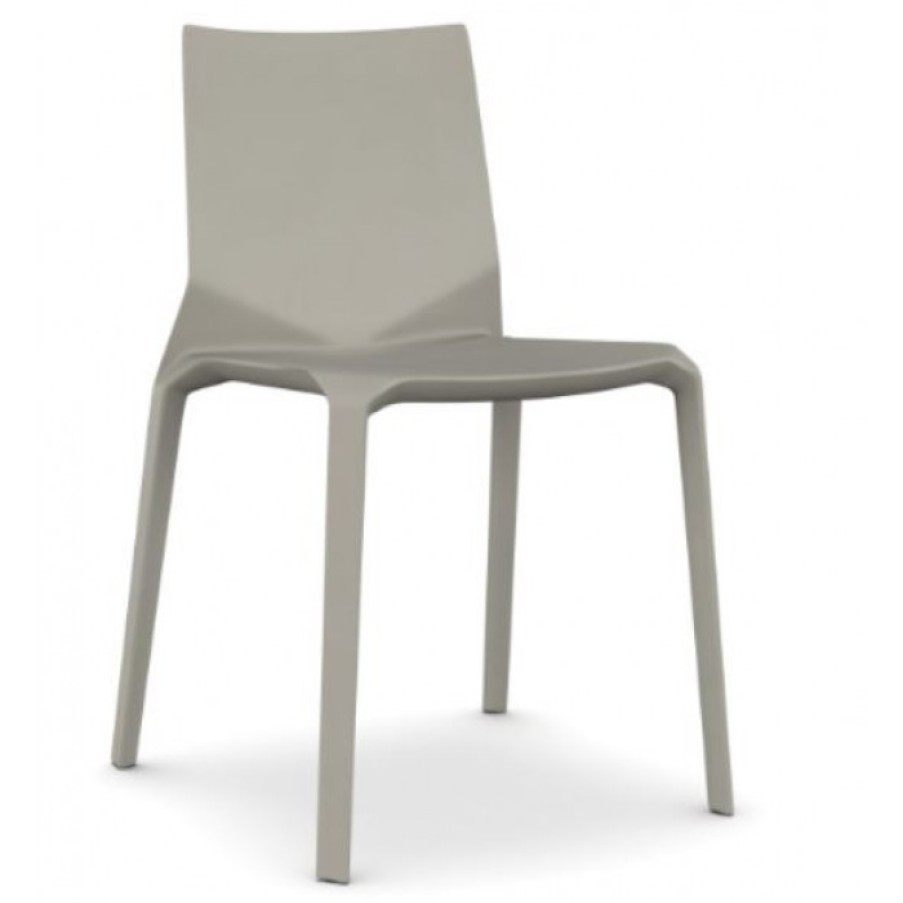 Meubelen Meubelen Stoelen | Kristalia Plana Stoel Set Van 4 Beige Cm 49 X 53 X H79