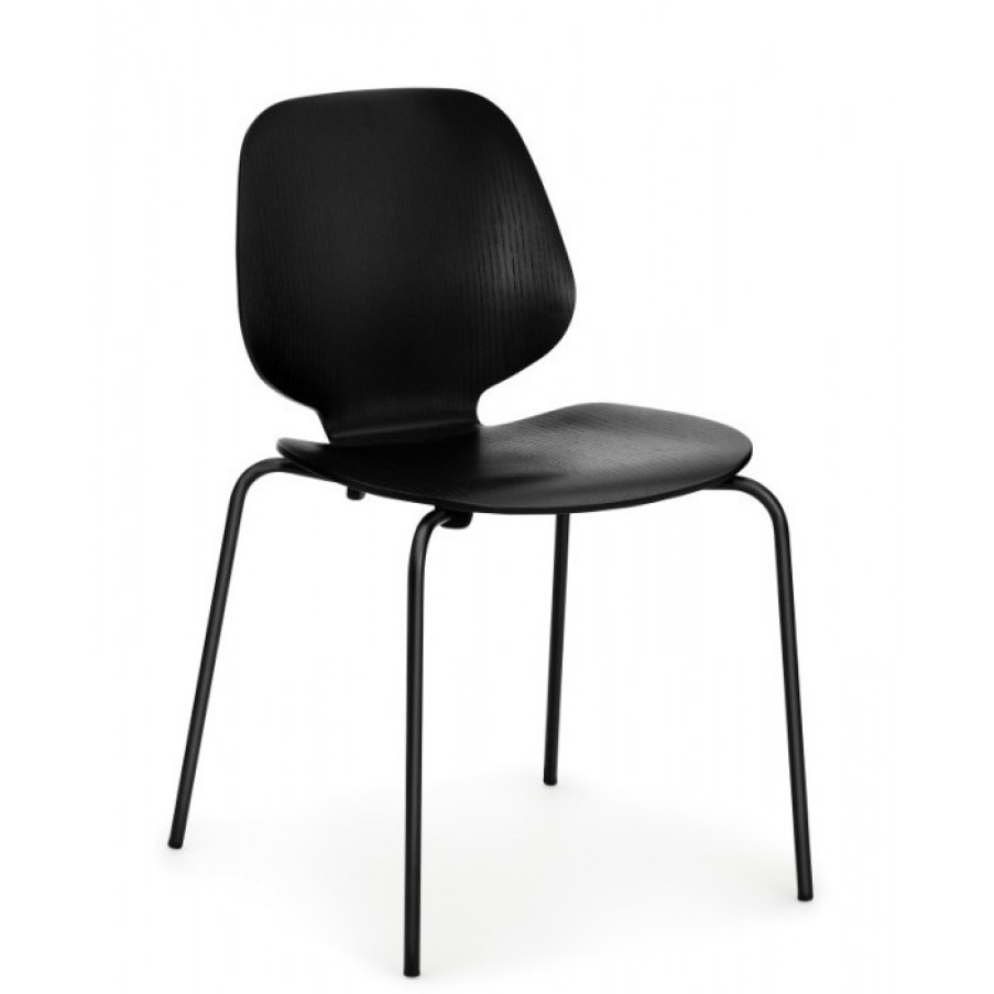 Meubelen Meubelen Stoelen | Normann Copenhagen My Chair Zwart/Zwart Per Set Van 4 Cm 50 X 53 X H80