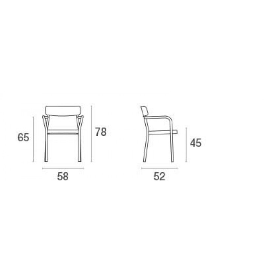 Tuin Tuin | Emu Grace Armstoel Set Van 4 Cm 52 X 58 X H78