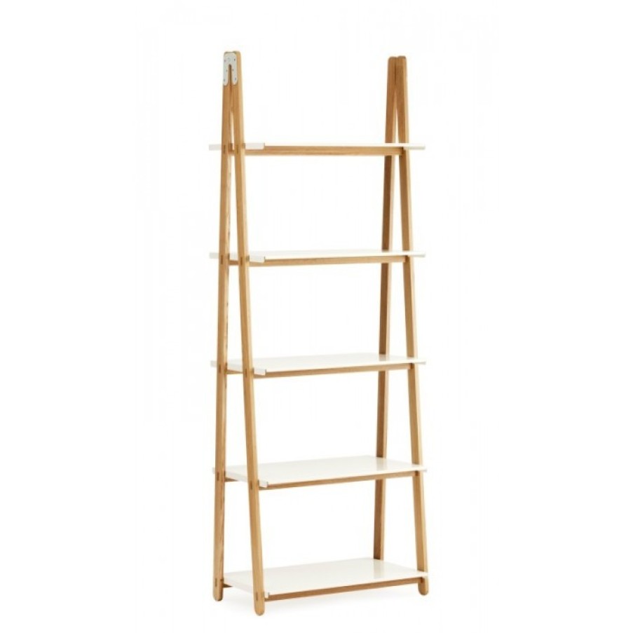 Meubelen Meubelen Boekenmeubels | Normann Copenhagen One Step Up Bookcase High Wit Cm 78 X 45 X H200